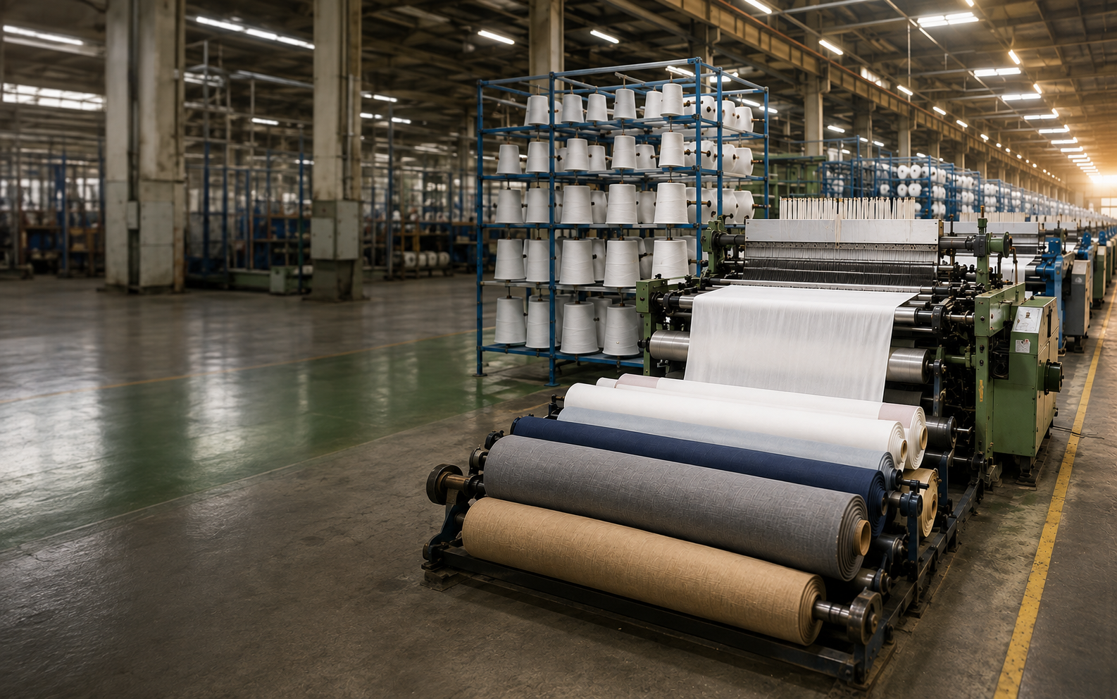 Finished fabric rolls for manufacturers
